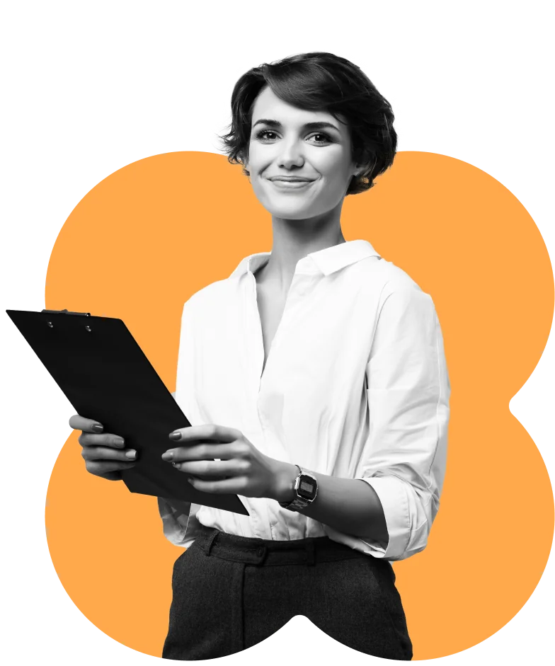 Yellow Bkg-woman-with-pad